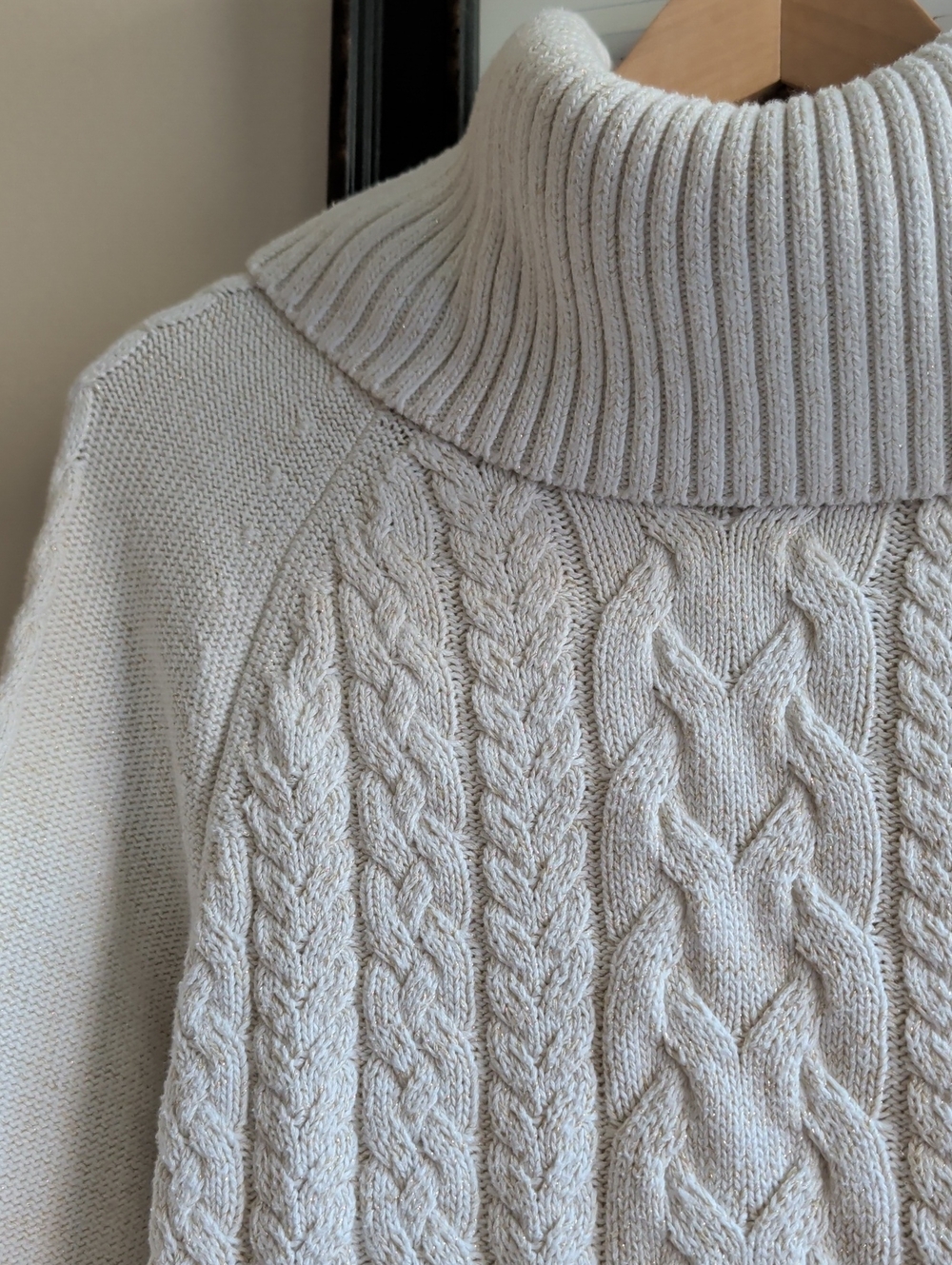 Tommy Bahama Cream Cable-Knit Turtleneck Sweater - Picture 3 of 12